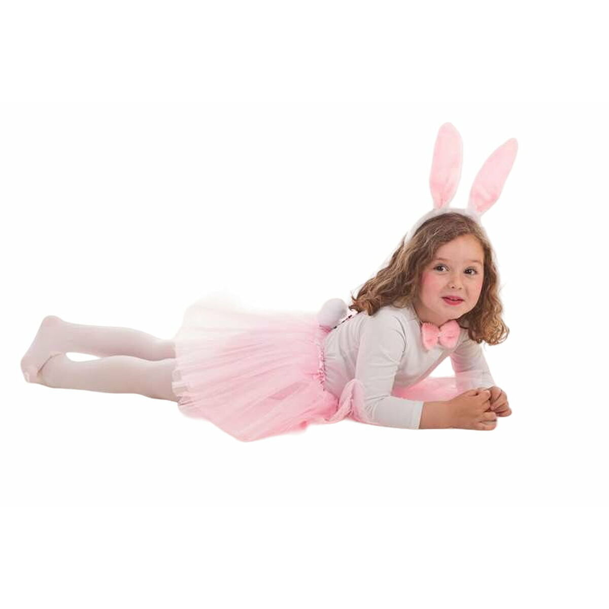 Kostume til børn Tutu Pink Lyserød Bunny 4 Dele